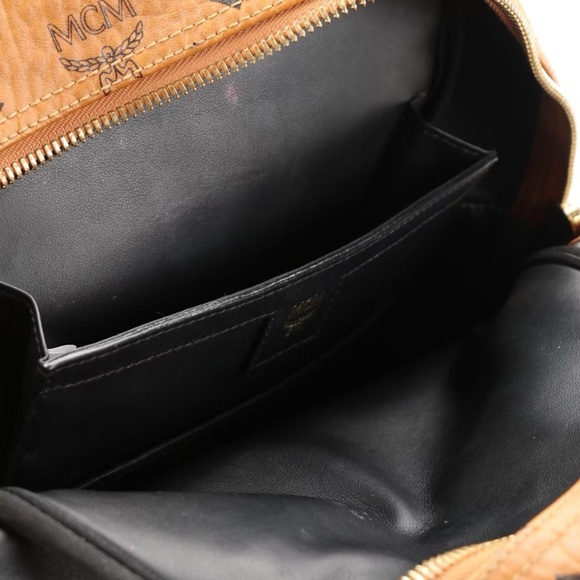 Authentic MCM Retro Dual Stark Backpack in Cognac Visetos Coated Canvas/ Leather - Picture 6 of 7